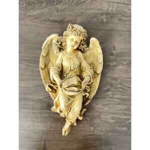 Angel figurine wall Plaque Hanging Art Home Interiors
